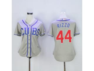 Women Chicago Cubs 44 Anthony Rizzo Baseball Jersey Gray