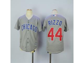 Youth Chicago Cubs 44 Anthony Rizzo Baseball Jersey Gray