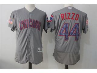 Chicago Cubs 44 Anthony Rizzo Flexbase Baseball Jersey Gray Stars