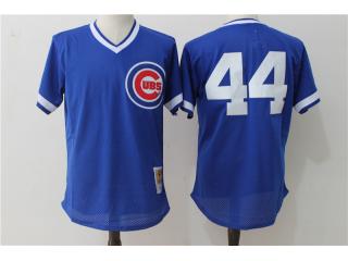 Chicago Cubs 44 Anthony Rizzo Baseball Jersey Blue retro net eye