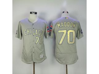 Chicago Cubs 70 Joe Maddon Flexbase Baseball Jersey Gray Champion