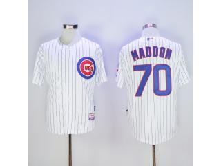 Chicago Cubs 70 Joe Maddon Baseball Jersey White Fans