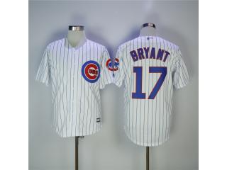 Chicago Cubs 17 Kris Bryant Baseball Jersey White Fans Chromosphere tape