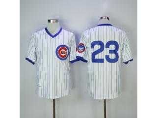 Chicago Cubs 23 Ryne Sandberg Baseball Jersey White Retro