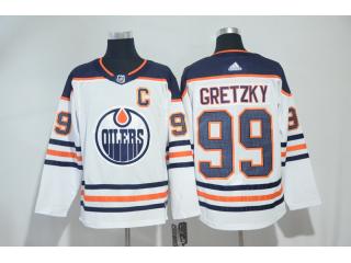 Adidas Edmonton Oilers 99 Wayne Gretzky Ice Hockey Jersey White