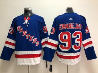 Adidas New York Rangers 93 Mika Zibanejad Ice Hockey Jersey Blue