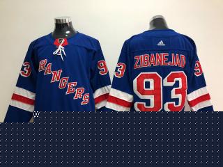 Adidas New York Rangers 93 Mika Zibanejad Ice Hockey Jersey Blue