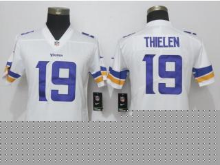 Women Minnesota Vikings 19 Adam Thielen Football Jersey Legend White