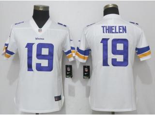 Women Minnesota Vikings 19 Adam Thielen Football Jersey Legend White