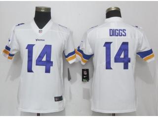 Women Minnesota Vikings 14 Stefon Diggs Football Jersey Legend White