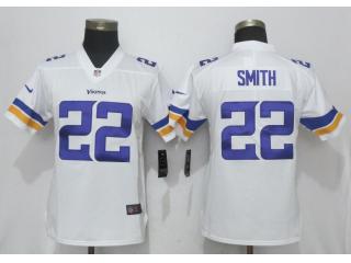 Women Minnesota Vikings 22 Harrison Smith Football Jersey Legend White