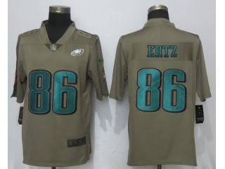 Philadelphia Eagles 86 Zach Ertz Olive Salute To Service Limited Jersey
