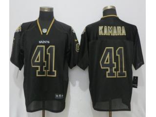 New Orleans Saints 41 Alvin Kamara Lights Out BLACK Jersey