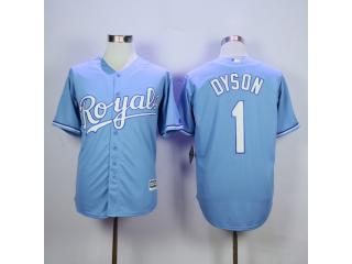 Kansas City Royals 1 Jarrod Dyson Baseball Jersey Light blue Fans