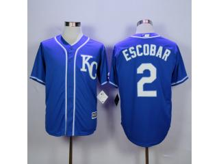 Kansas City Royals 2 Alcides Escobar Baseball Jersey blue Fans
