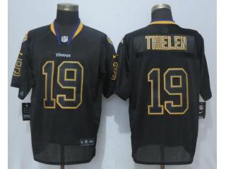 Minnesota Vikings 19 Adam Thielen Lights Out Black Elite Jersey