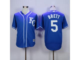 Kansas City Royals 5 George Brett Baseball Jersey Blue Fans