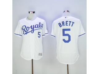 Kansas City Royals 5 George Brett Flexbase Baseball Jersey White