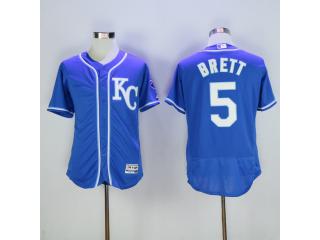 Kansas City Royals 5 George Brett Flexbase Baseball Jersey Blue