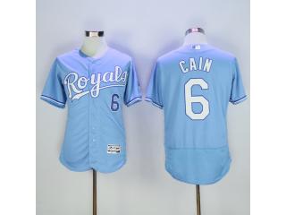 Kansas City Royals 6 Lorenzo Cain Flexbase Baseball Jersey Light Blue