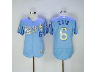 Kansas City Royals 6 Lorenzo Cain Flexbase Baseball Jersey Light Blue Champion