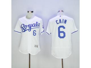 Kansas City Royals 6 Lorenzo Cain Flexbase Baseball Jersey White Champion