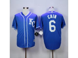 Kansas City Royals 6 Lorenzo Cain Baseball Jersey Blue Fans