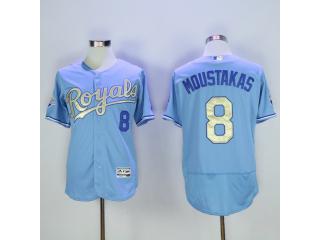 Kansas City Royals 8 Mike Moustakas Flexbase Baseball Jersey Light Blue Champion