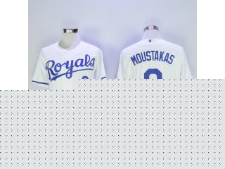 Kansas City Royals 8 Mike Moustakas Flexbase Baseball Jersey White