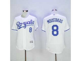 Kansas City Royals 8 Mike Moustakas Flexbase Baseball Jersey White