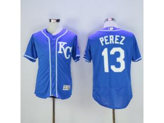 Kansas City Royals 13 Salvador Perez Flexbase Baseball Jersey Blue