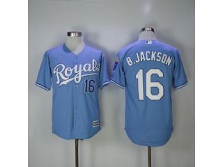 Kansas City Royals 16 Bo Jackson Baseball Jersey Light Blue Fans