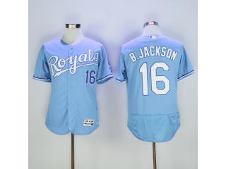 Kansas City Royals 16 Bo Jackson Flexbase Baseball Jersey Light Blue