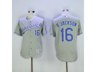 Kansas City Royals 16 Bo Jackson Flexbase Baseball Jersey Gray