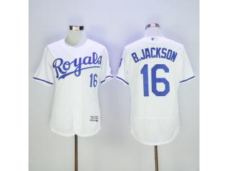 Kansas City Royals 16 Bo Jackson Flexbase Baseball Jersey White