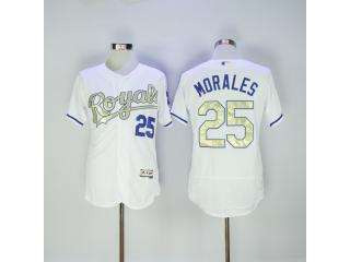 Kansas City Royals 25 Kendrys Morales Flexbase Baseball Jersey White Champion