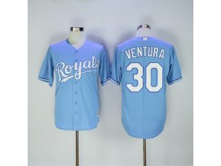 Kansas City Royals 30 Yordano Ventura Baseball Jersey Light Blue Fans