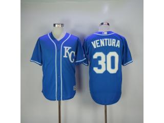 Kansas City Royals 30 Yordano Ventura Baseball Jersey Blue Fans