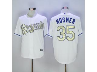 Kansas City Royals 35 Eric Hosmer Baseball Jersey White Champion Fans