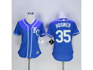 Women Kansas City Royals 35 Eric Hosmer Baseball Jersey blue