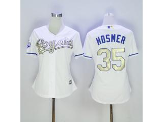 Women Kansas City Royals 35 Eric Hosmer Baseball Jersey White Champion