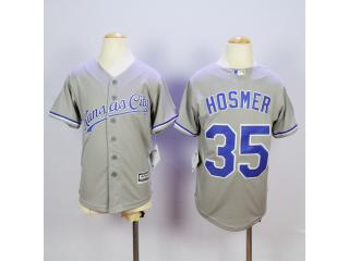 Youth Kansas City Royals 35 Eric Hosmer Baseball Jersey Gray