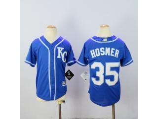Youth Kansas City Royals 35 Eric Hosmer Baseball Jersey Blue