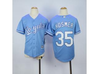 Youth Kansas City Royals 35 Eric Hosmer Baseball Jersey Light blue