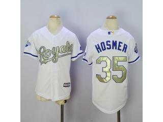 Youth Kansas City Royals 35 Eric Hosmer Baseball Jersey White Champion