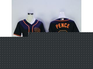 Women San Francisco Giants 8 Hunter Pence Baseball Jersey Black