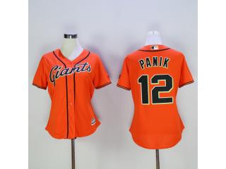 Women San Francisco Giants 12 Joe Panik Baseball Jersey Orange