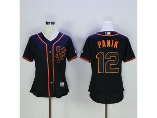 Women San Francisco Giants 12 Joe Panik Baseball Jersey Black