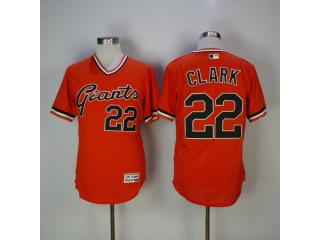 San Francisco Giants 22 Will Clark Flexbase Baseball Jersey Orange