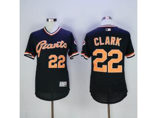 San Francisco Giants 22 Will Clark Flexbase Baseball Jersey Black
